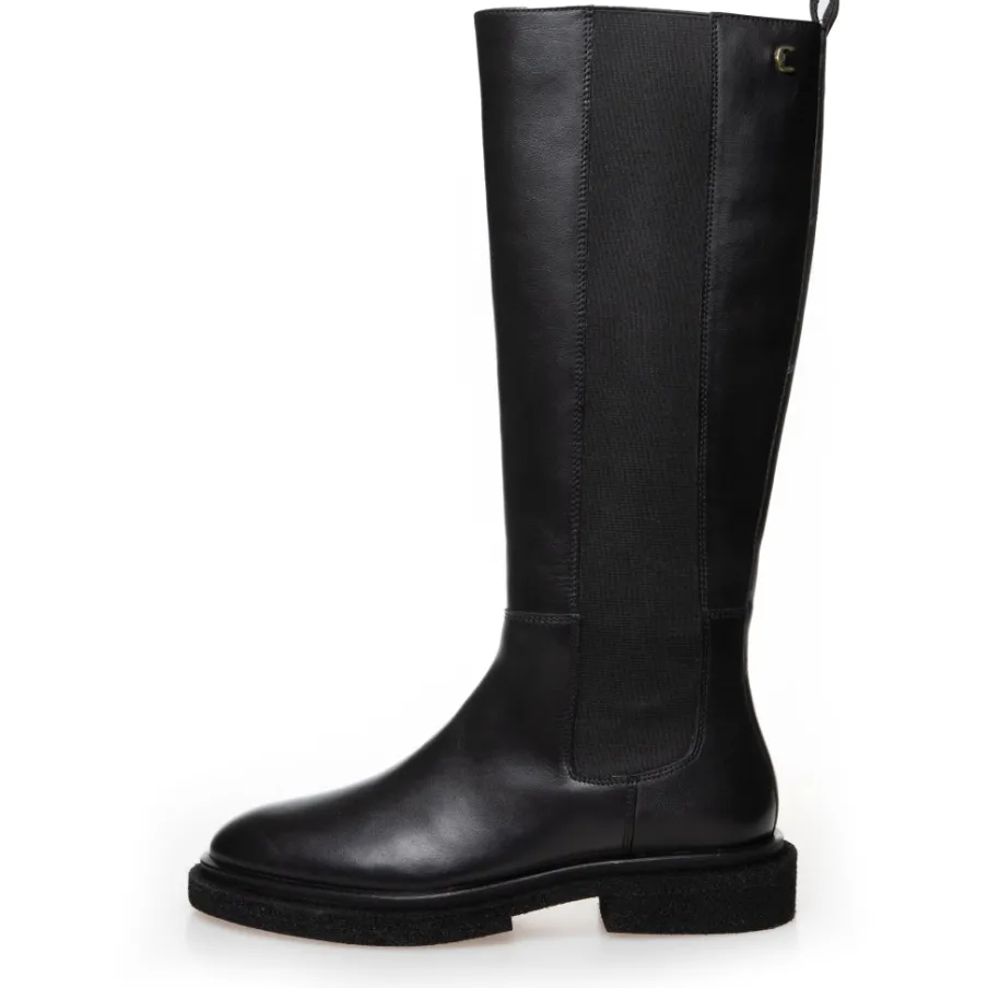 Copenhagen Shoes Lange Støvler^THE ART BOOT PLAIN - Black