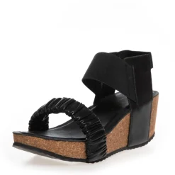 Copenhagen Shoes Sandaler Med Kilehæle^THE MOMENTS - BLACK Themoments sandaler med kilehael black