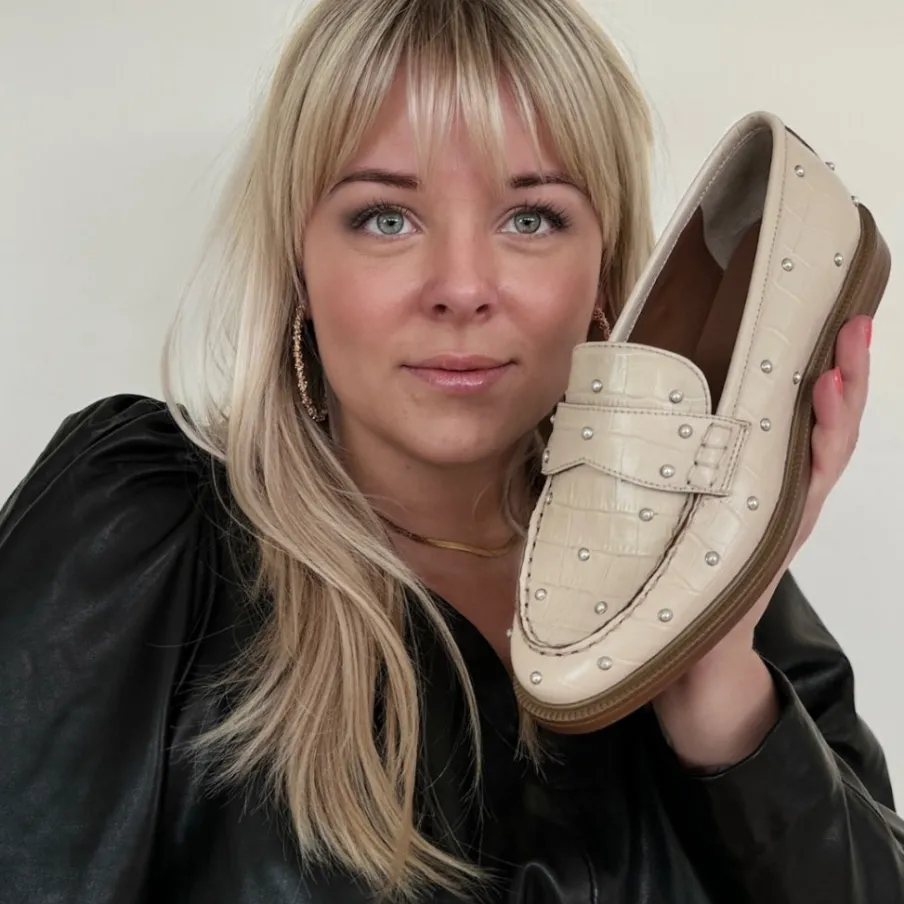 Copenhagen Shoes Loafers^THE PEARL SHOE BEIGE - GREY MORN (BEIGE) Grey morn beige