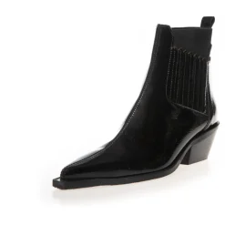 Copenhagen Shoes Ankelstøvler^THE WALKING BOOT PATENT - BLACK PATENT Thewalking boot patent pre order del end september stoevler black patent