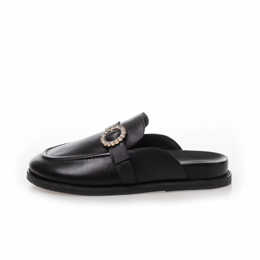Copenhagen Shoes Mules · Slip Ins^WALK AND SHINE - BLACK Walkand shine loafer black