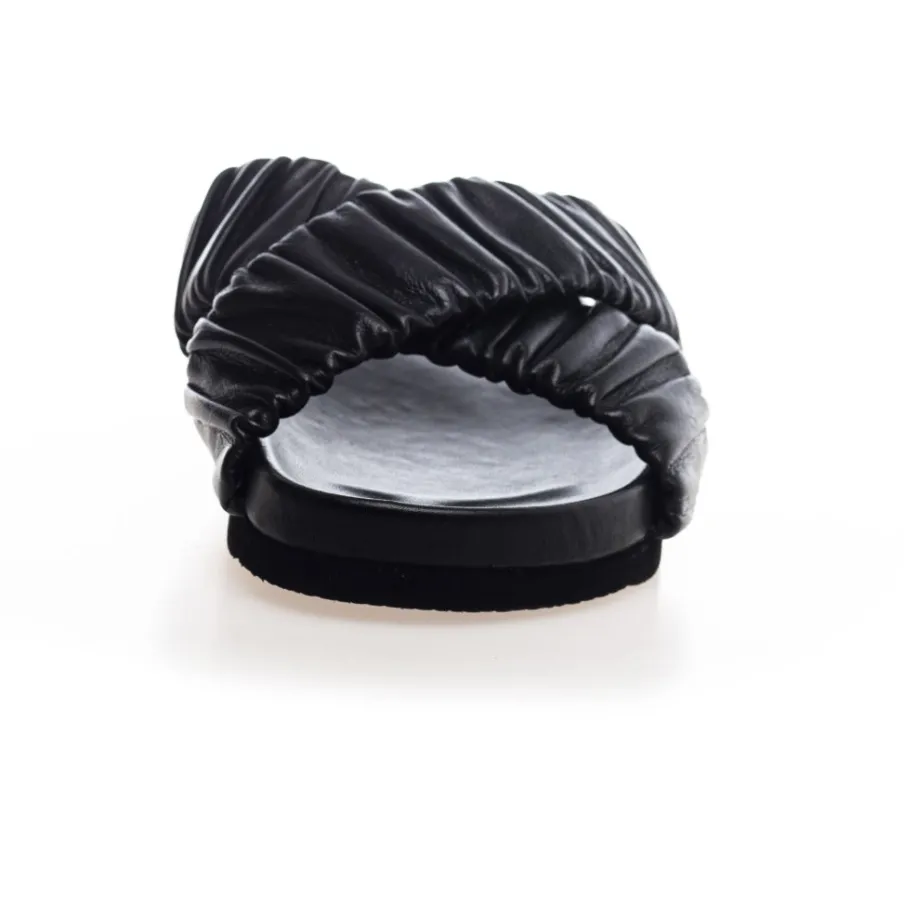 Copenhagen Shoes Flade Sandaler^WRINKLES LEATHER - Black