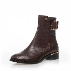 Copenhagen Shoes Ankelstøvler^YOU CAN FLY - DK BROWN Youcan fly crocco boot dk brown